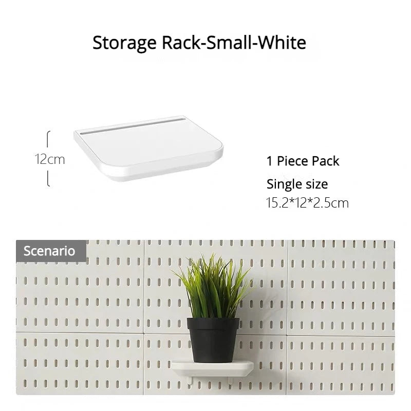 Diy Organizer Pegboard Accessories Pegboard Wall Organizer Panel Shelves For Gamer Room,bathroom,tool house,kitchen Storage R