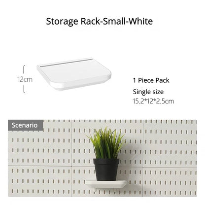 Diy Organizer Pegboard Accessories Pegboard Wall Organizer Panel Shelves For Gamer Room,bathroom,tool house,kitchen Storage R