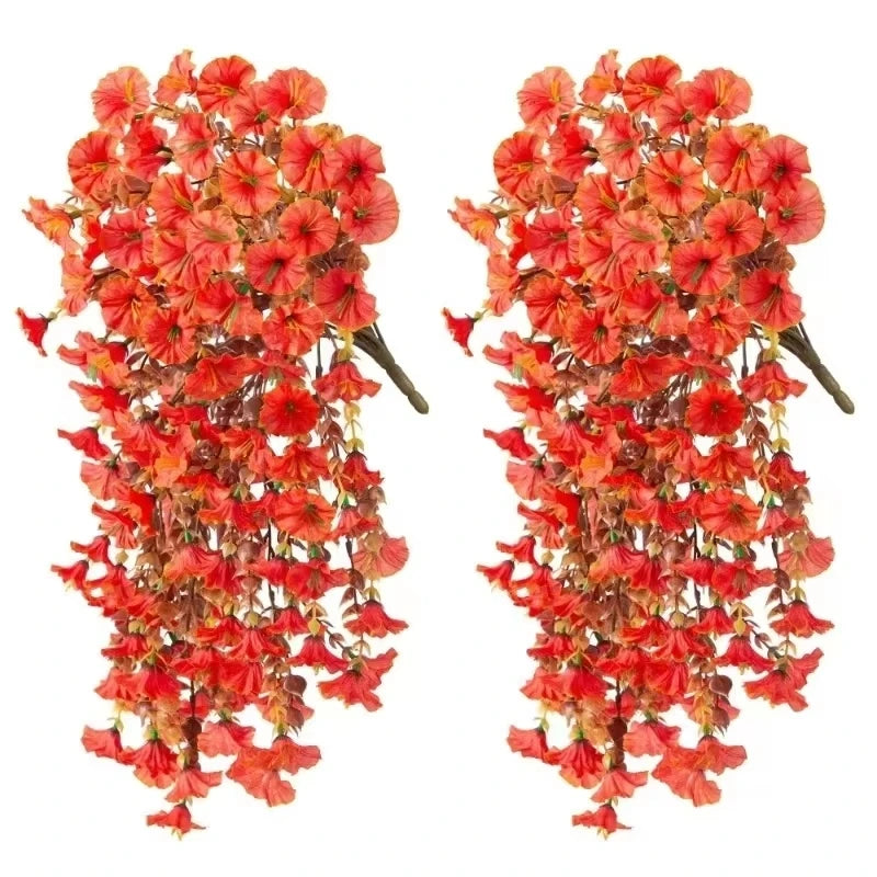 Artificial Flowers Vine Morning Glory Wedding Wreath Home Room Valentine's Decor Outdoor Yard Pretty Hanging Arch DIY Gift Pr