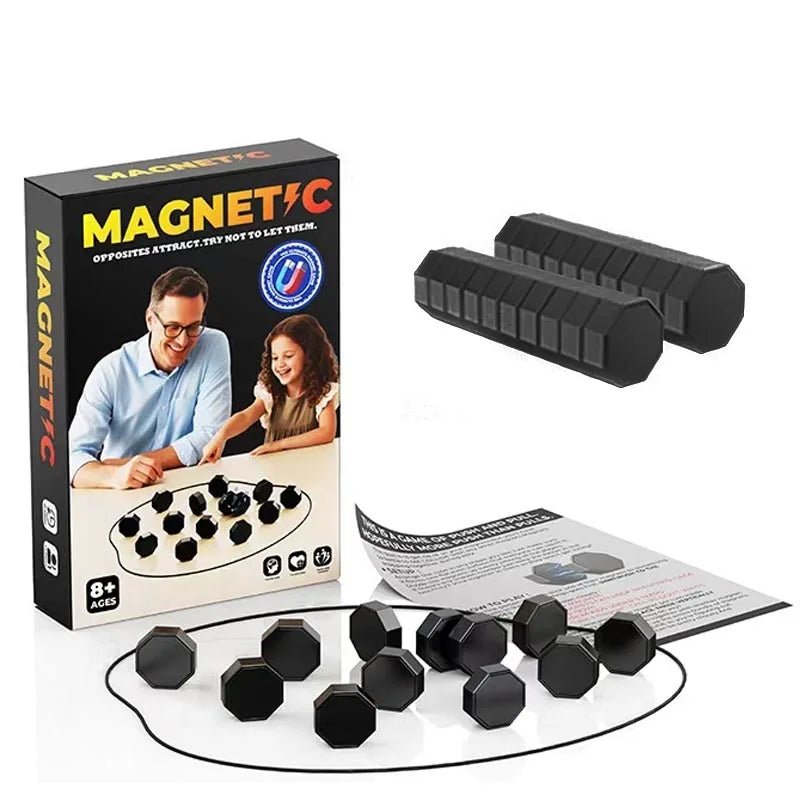 Party Games Magnetic Stones Game Interactive Magnet Board Strategy Game for Family Kids Adults longest side 3.4cm