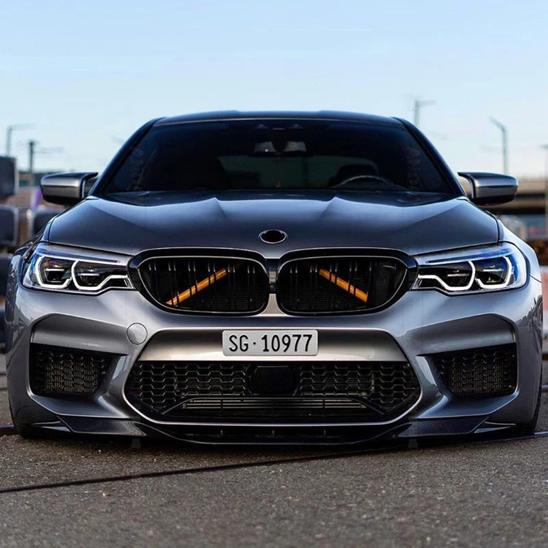 A Pair Car Front Grille Trim Strips For BMW F30 F31 F32 F33 F34 F36 F20 F21 F22 F23 G29 Car Sport Styling Decoration Accessor