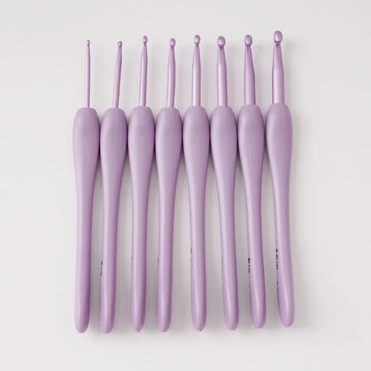 Crochet Hook Set, 15 Sizes Aluminum Crochet Hooks, Ergonomic Knitting Tools, Comfortable Grip for Yarn Projects, Beginner Cro