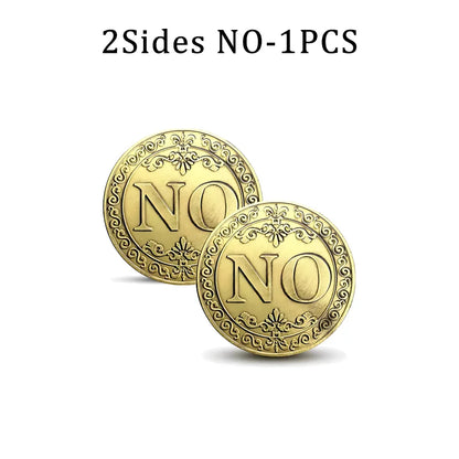 YES NO Decision Coins Magic Coin Collections Good Luck Vintage Antique Bronze Wish Lucky Coin US Coins Commemorative Gold Coi