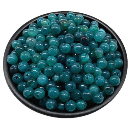 6 8 10mm Acrylic Round Beads for Jewelry Makeing Bracelet Necklace DIY Accessory - 24 / 8mm 50pcs