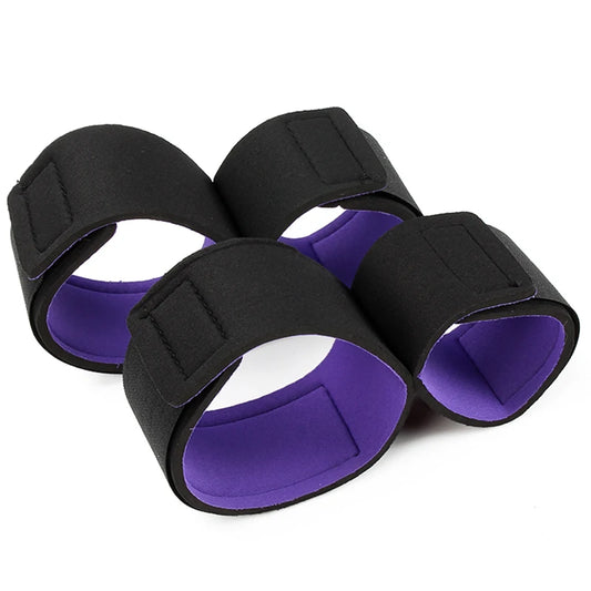Adult SM Sex Restraint Handcuffs Slave Tools Bdsm​ No Vibrators Sexy Wrist To Ankle Cuffs Open Leg Hand Toys Bondage For Coup