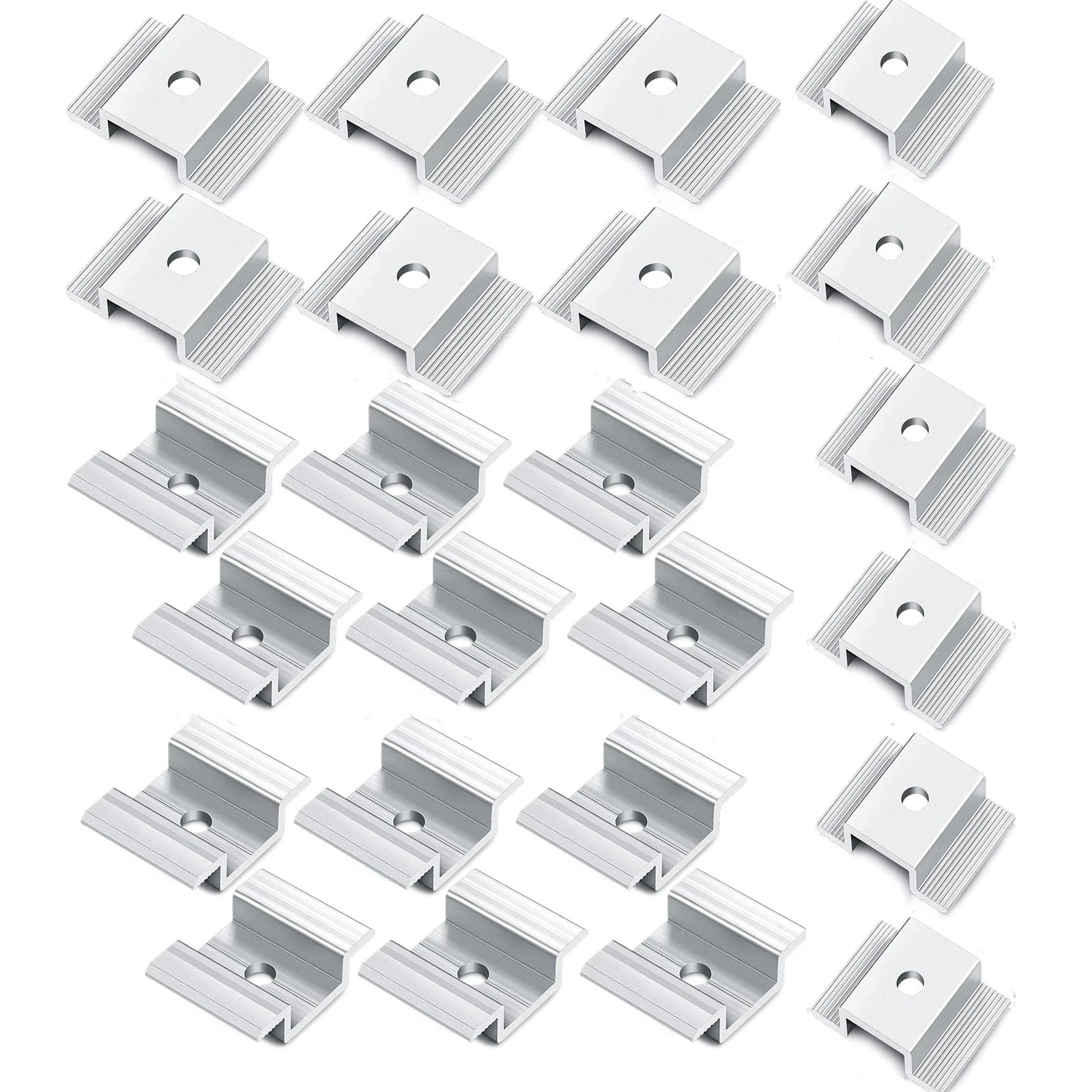 48/24/12pcs Solar Panel Mid Clamps Photovoltaic Panel Bracket PV Panel Mid Clamp Aluminum Solar Clips For Fixed 35-50mm Frame