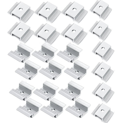 48/24/12pcs Solar Panel Mid Clamps Photovoltaic Panel Bracket PV Panel Mid Clamp Aluminum Solar Clips For Fixed 35-50mm Frame