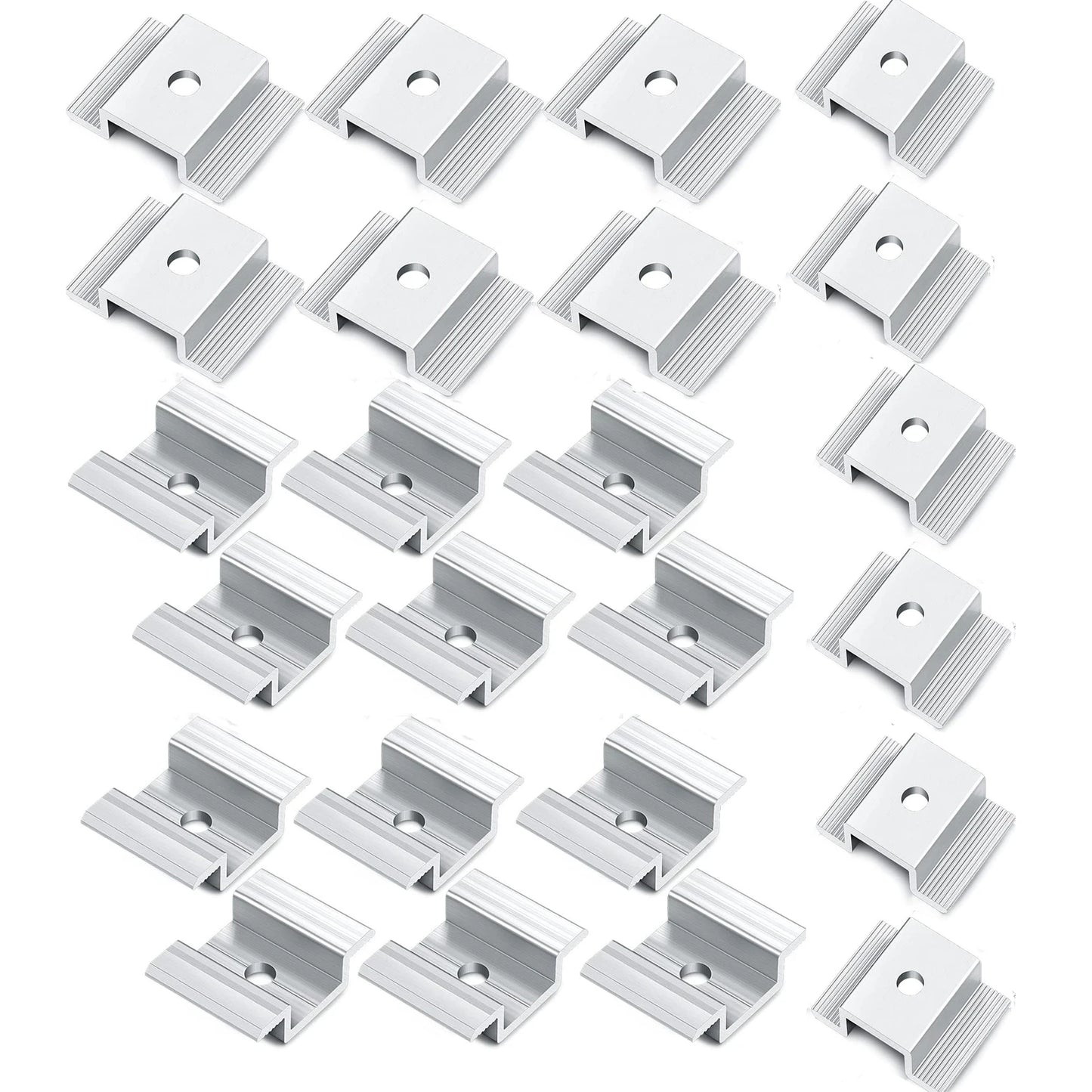 48/24/12pcs Solar Panel Mid Clamps Photovoltaic Panel Bracket PV Panel Mid Clamp Aluminum Solar Clips For Fixed 35-50mm Frame
