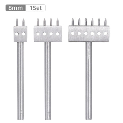 3pcs/SET Professional DIY Leather Punching Die, Manual Hole Punch for Leather Handcrafting, Multi-Round Punching Die Tool Set