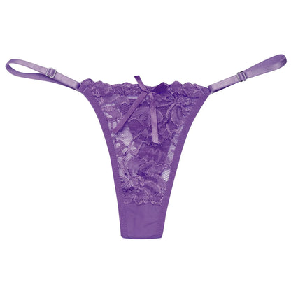 Ladies Lace Sexy Panties Embroidered Bandage Underwear Women Transparent Breathable Thongs Bowknot Sexy Lingerie трусы женски
