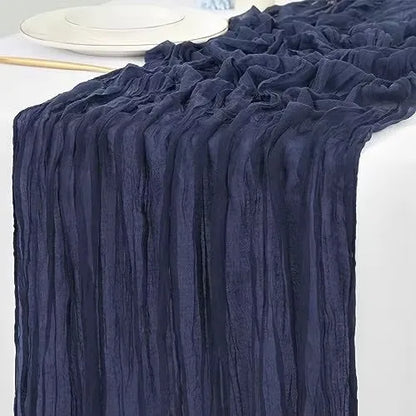 Gauze Table Runner Dinning Decoration 90*300CM Rustic Country Boho Beach Wedding Party Table Decor Christmas Table Runners