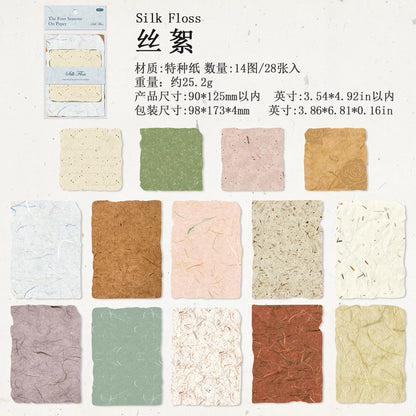 28 pcs Vintage 3D texture Material paper for Planner Decorative Diary Scrapbooking Background paper handmade Craft Supplies -
