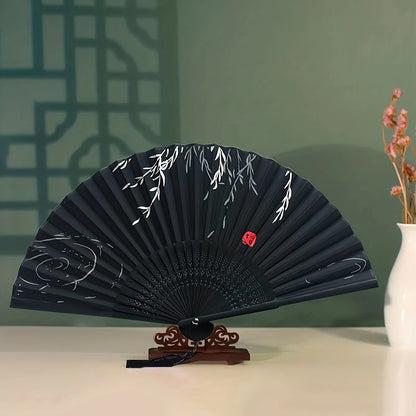 1pc-Multi-colored hand folding fan, bamboo folding fan, hand folding fan for church wedding gifts, party