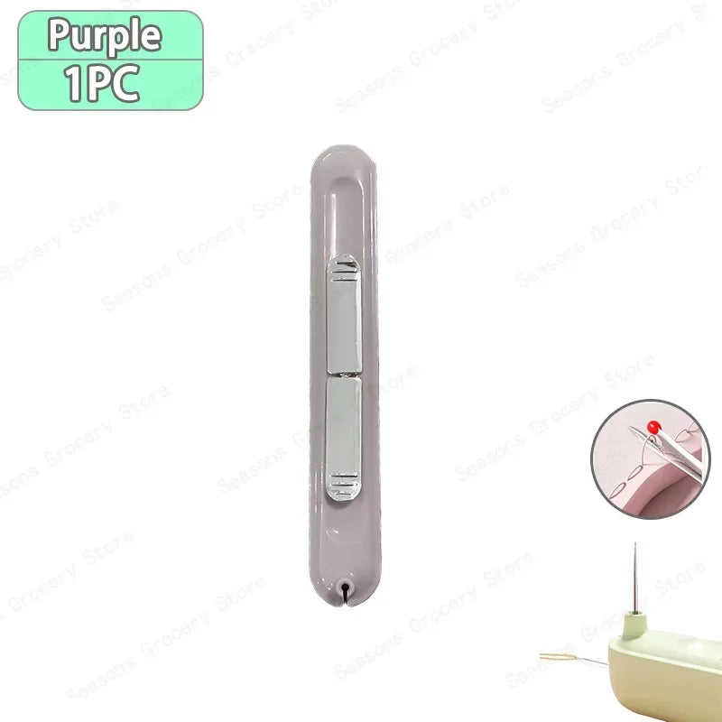 2 In 1 Needle Threader and Seam Ripper Tool Multifunctional Sewing Thread Remover Cross Stitch Crafting Accessories Easy Use 