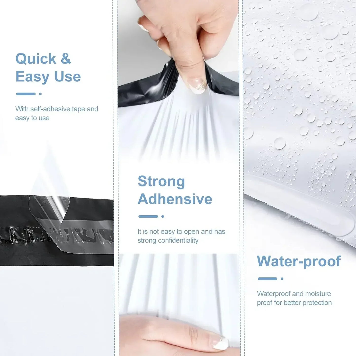 10-40Pcs Self Seal Shipping Bags Portable Poly Mailers Strong Adhesive Packing Mailing Envelopes 17x32cm 28x42cm 32x45cm 25x3