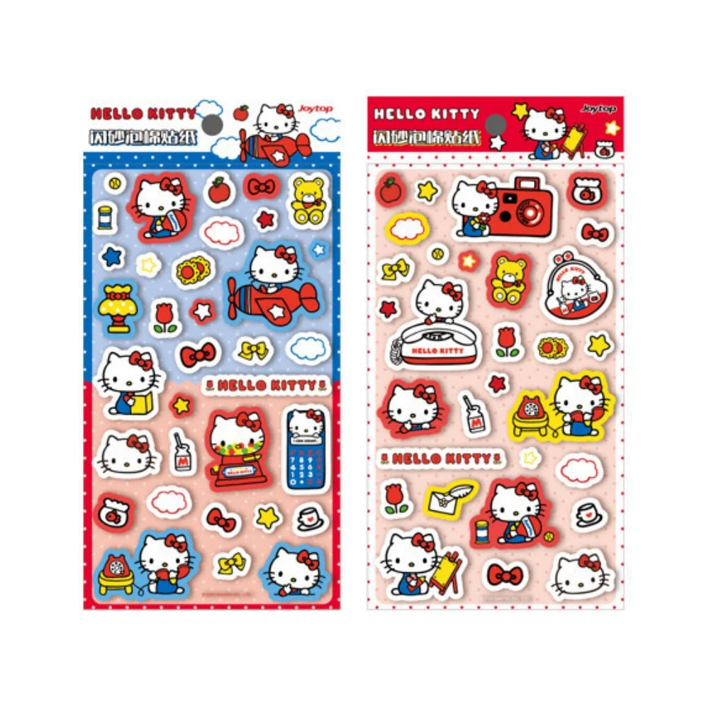 Genuine Sanrio Hello Kitty Sticker Book Journaling Supplies Planner Scrapbooking Laptop Phone Deco Decals Girls Toys Gifts