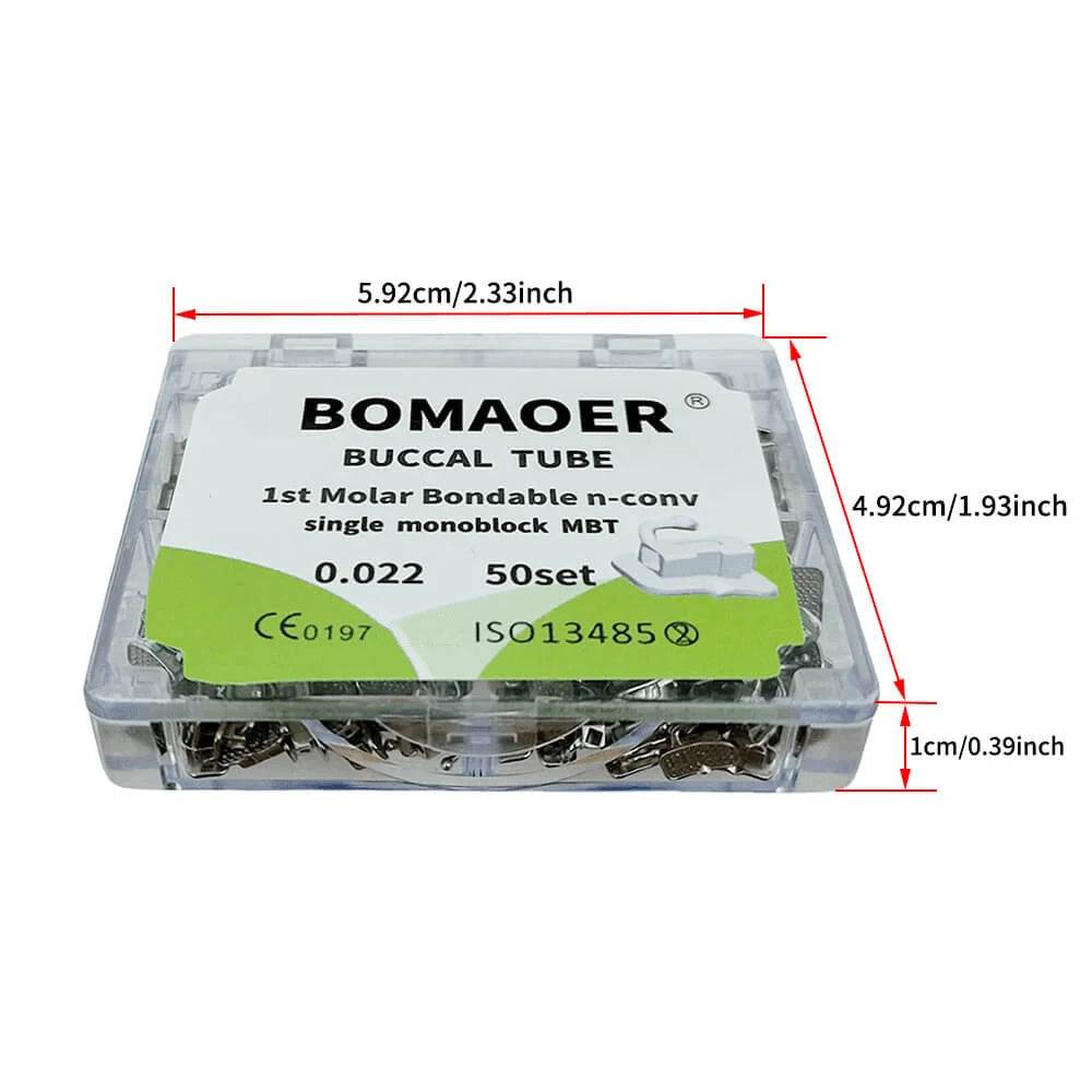 Dental Orthodontic Tubes 1st Molar Bondable 50 Sets Orthodontics Accessories Dentistry Materials Odontorthosis Roth MBT Bucca