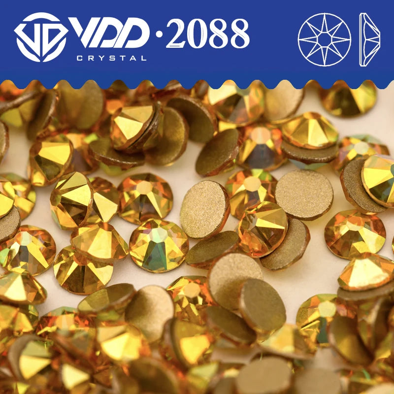 VDD SS16-SS30 High Quality AAAAA 2088 Rhinestones Crystal Flatback 8 Big 8 Small 16cut Stones For DIY Crafts Nail Art Decorat