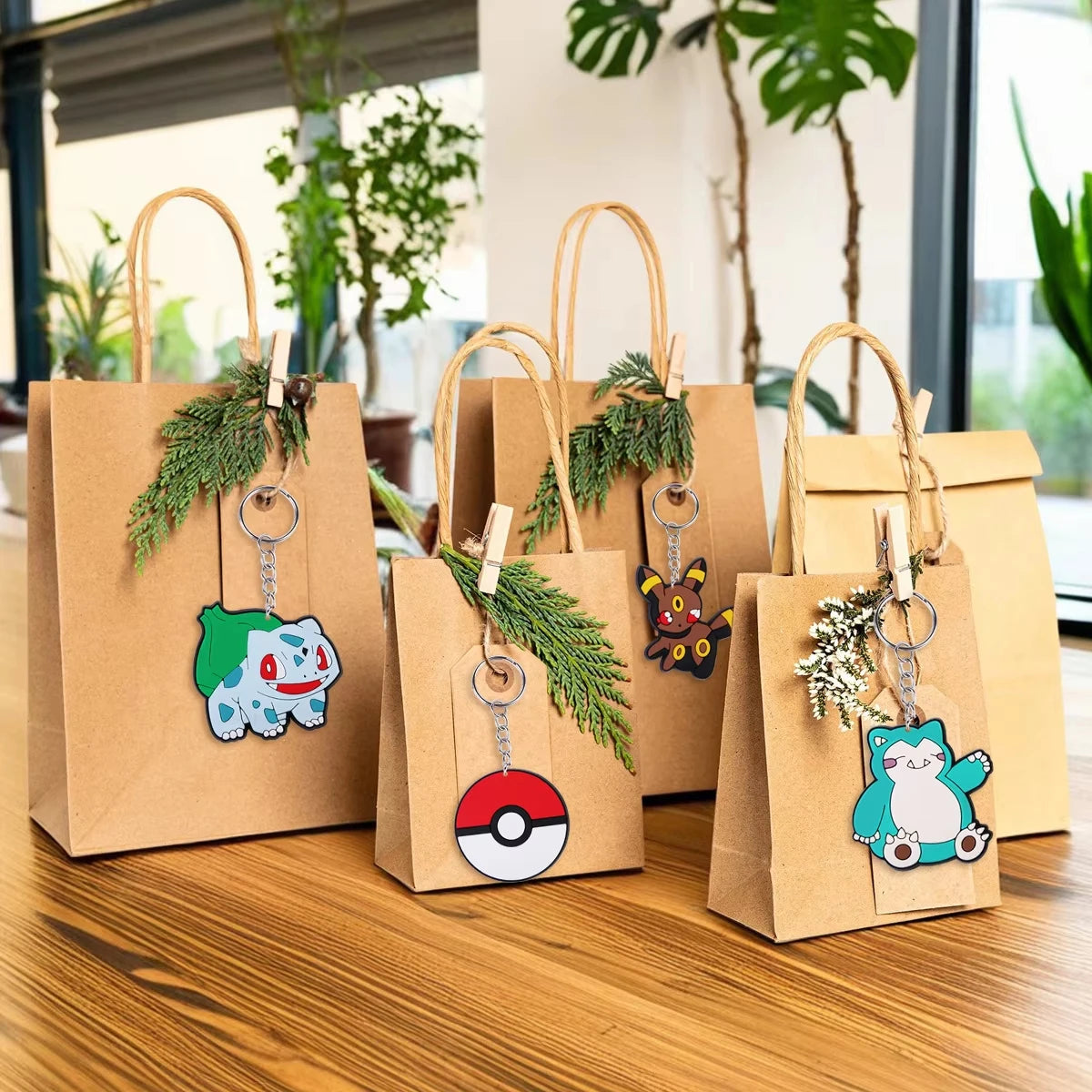 PokeMoned Party Favors Keychains Backpack Pika Pendants Accessories Souvenirs Festival Prizes for Kids Birthday Gift Baby Sho