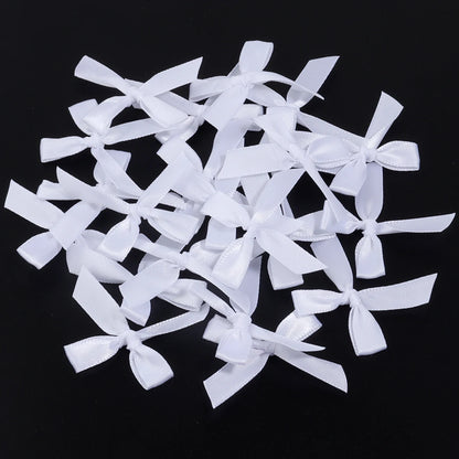50 Pcs/Lot 4*3.5cm Fresh Pink Ribbon Bows Small Size Satin Ribbon Bow Flower Craft Decoration Handwork DIY Party Decoration