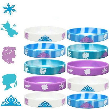 Frozens Princess Party Favors Includes Slap Bracelets Stickers Blowouts Gifts Bag for Girls Anna Elsa Birthday Party Decor Gi