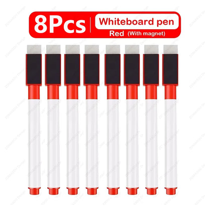 48-1Pcs Magnetic Erasable Whiteboard Pen Color Options Numbering Stationery Office Teaching Supplies for Student Blackboard N