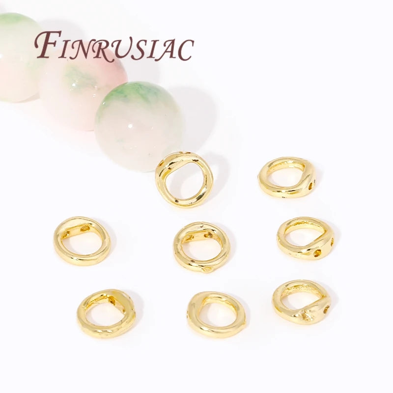 10/20Pcs 18k Real Gold Plated End Cap For Jewelry,Crimp Beads,Jewelry Making Materials,Clam Shell Bead Tip,DIY Accessories