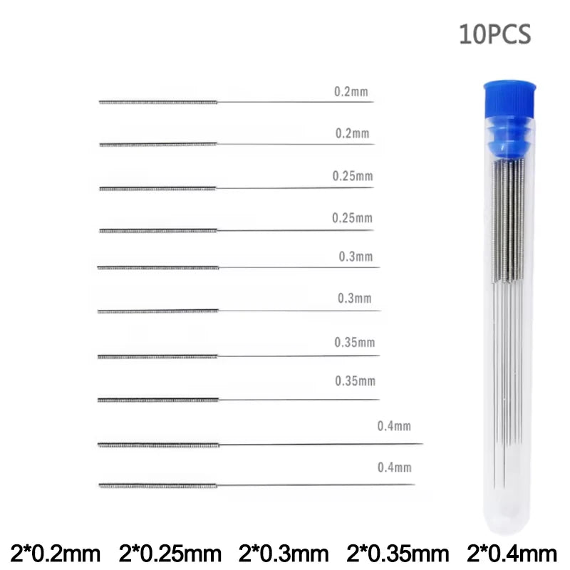 3D Printer Nozzle Cleaning Kit 0.2/0.25/0.3/0.35/0.4mm Stainless Steel Nozzle Cleaning Needles Cleaner For Car Wiper Gas Stov
