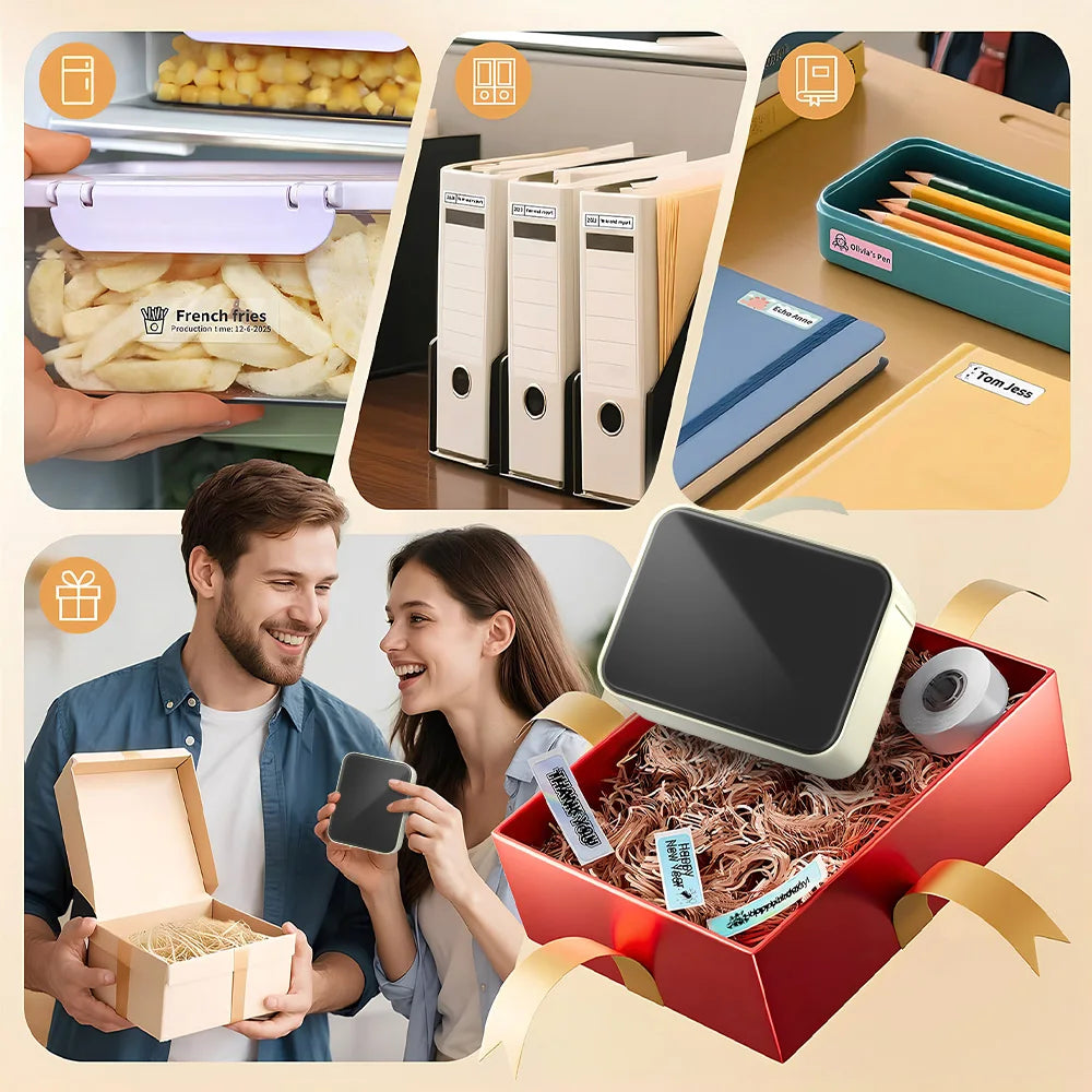 Marklife P15 Thermal Label Printer Mini Handheld Bluetooth Wireless Labeling Machine With Adhesive Label For Price Tags Noink