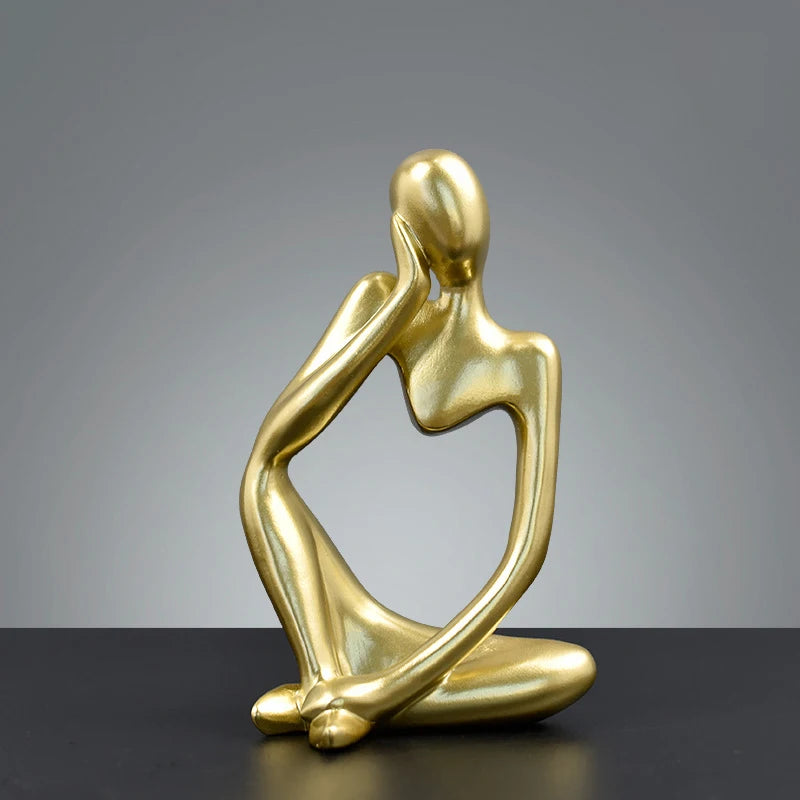 Scandinavian Art Abstract Figures Home Decoration, Mini Crafts, Light Luxury Entryway Ornament, Desktop Decoration 1pc - A