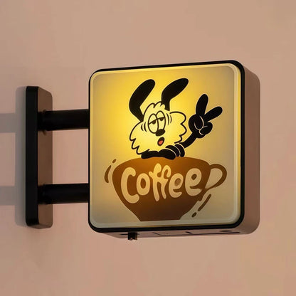 Retro Coffee Corner Refrigerator Magnet Light Fridge Magnet Magnetic Home Miniature Pegboard Coffee Shop Glowing Decoration