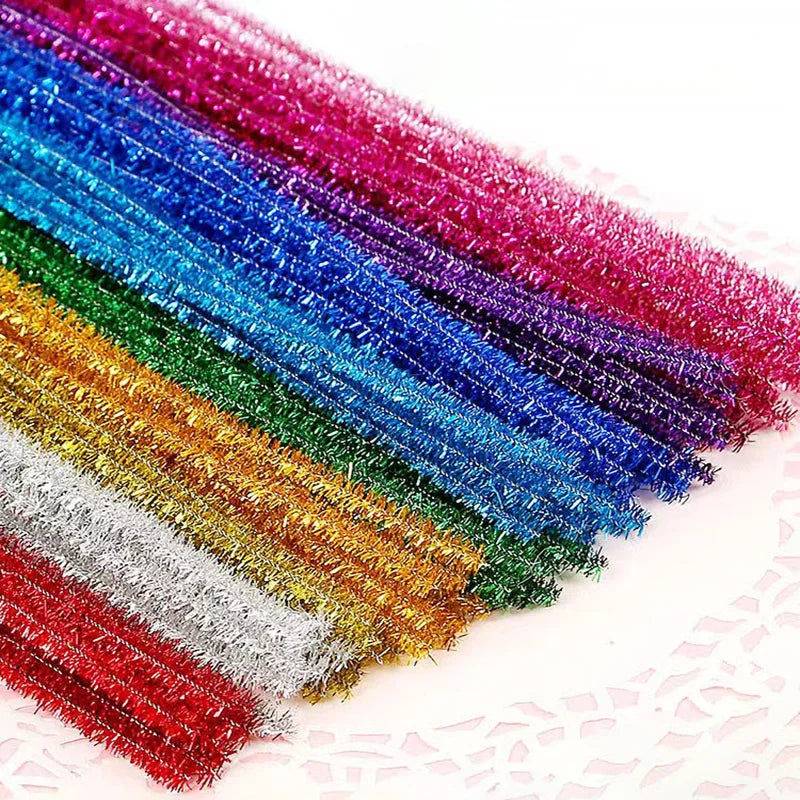 Chenille Stem Pipe Kids DIY Creative Toys Chenille Sticks Cleaners Kindergarten Educational Handmade Material Plush Strips