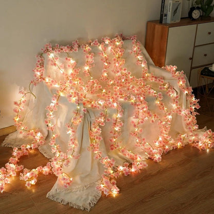 180CM Artificial Sakura Flowers Vine for Wedding Decoration Garden Arch Home Room Decor Party Bridal Fake Silk Outdoor Orname