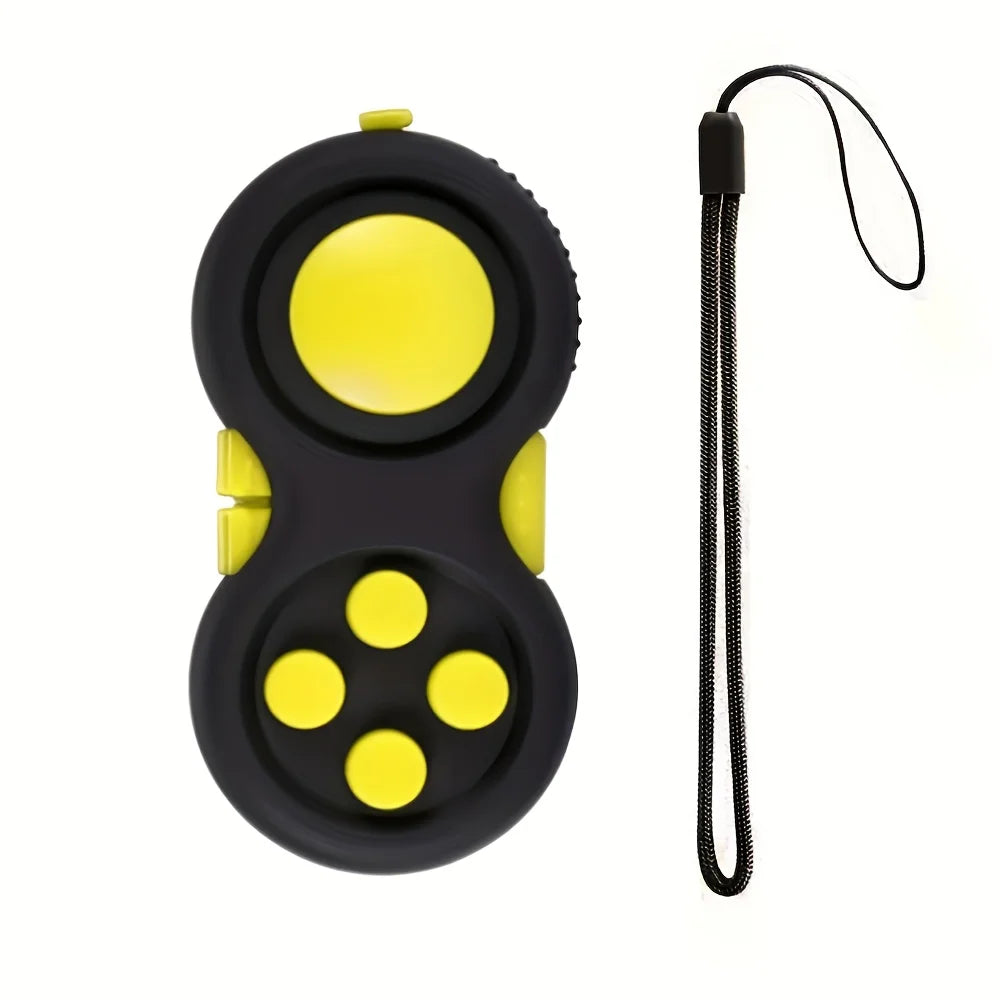 Fidget Pad Retro Classic Fidget Controller Handheld Fidget Game Controller Fun Fidget Pad Packs Classic Fidget Toys - YELLOW