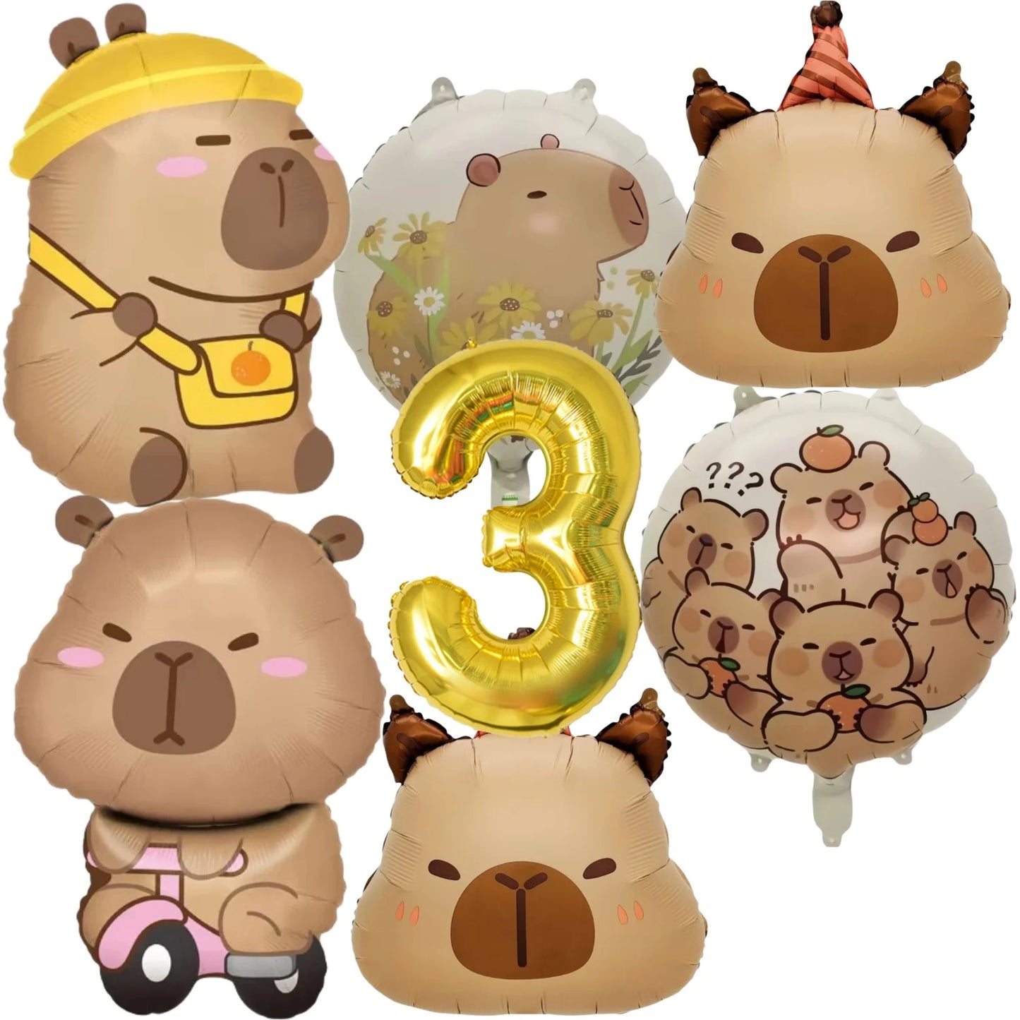 Birthday Decoration Capybara Birthday Invitation Card Cup Tablecloth Plate Napkin Poster Baby Shower Birthday Girl Party Favo