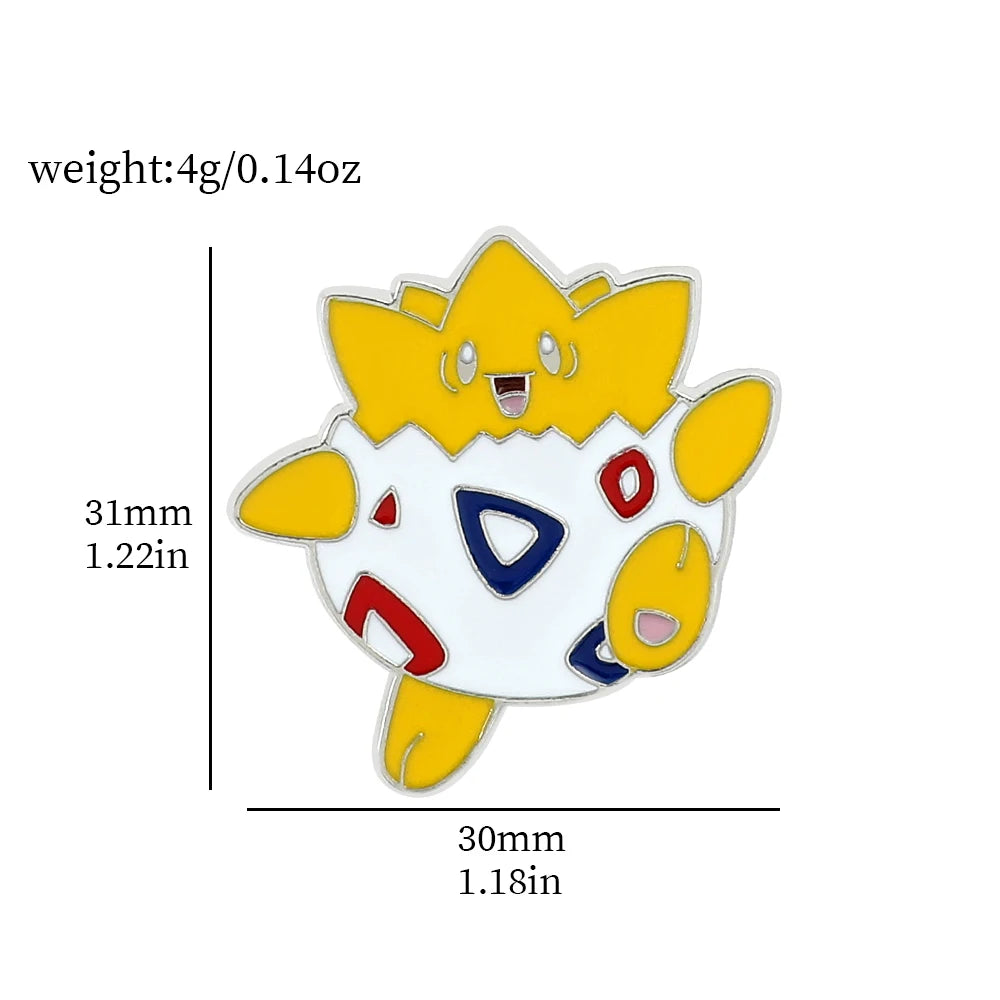 Gengar Cartoon Brooches Anime Enamel Lapel Pins for Backpack Accessories Fans Collection Brooches Jewelry Gift - Togepi