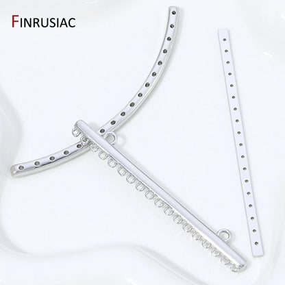 Rhodium Plated Brass Multi Row Strand Connector,Separator Spacer Bars Connector For DIY Jewelry Making Accessories Supplies
