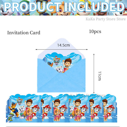 PAW Patrol Birthday Party Decor Tableware Tablecloth Plates Cup Balloons Baby Shower PAW Patrol Party Supplies Kids Favors Gi