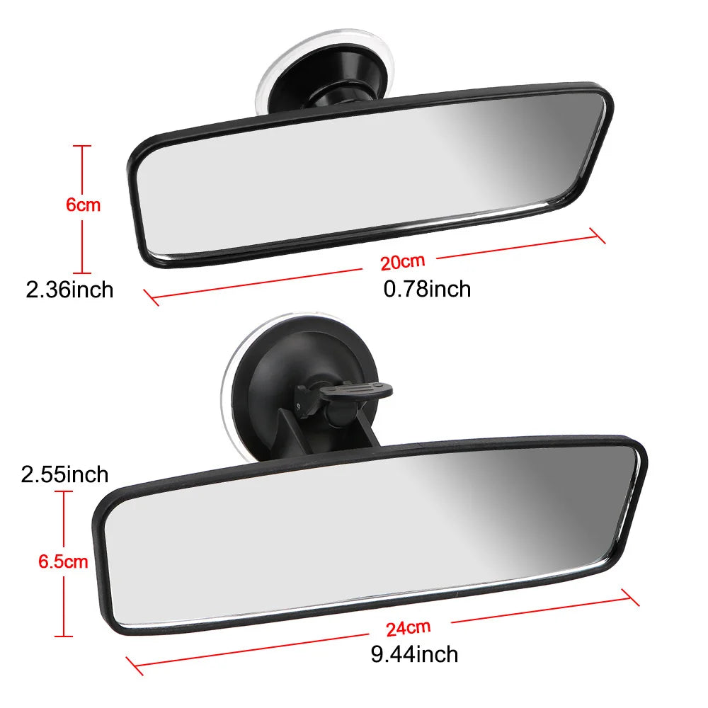 Interior Rear View Mirror 360° Rotates Car Rear Mirror Wide-angle Rearview Mirror Adjustable Suction Cup Car-styling Universa