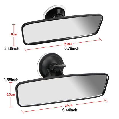 Interior Rear View Mirror 360° Rotates Car Rear Mirror Wide-angle Rearview Mirror Adjustable Suction Cup Car-styling Universa