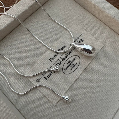 925 Sterling Silver Luxury Fashion Drop Necklace for Fall/Winter Sweater Chains Simple Versatile Pendant for Women Fine Jewel