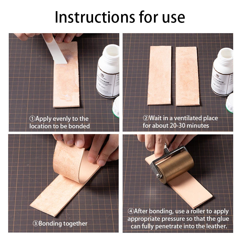 WUTA 100/500ml Leathercraft Cement White Glue Water Based Universal Strong Adhesive Liquid Glue Repair For Leather Paper Wood