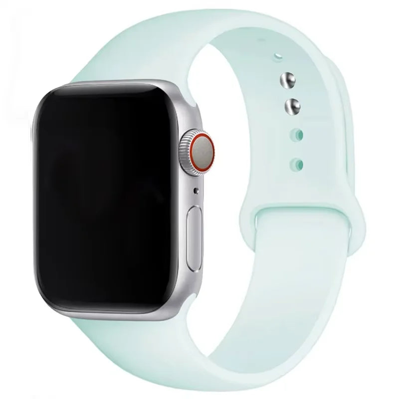Silicone Band For Apple Watch strap 46mm 44mm 45mm 40mm 41mm 42-38mm 49mm sport bracelet iwatch series 11 10 9 8 7 6 5 SE Ult