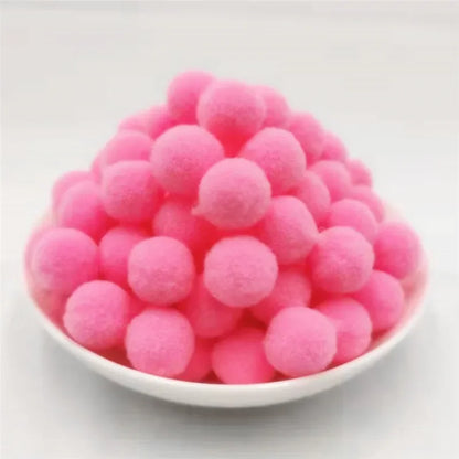 Kids DIY Pompoms Toy Craft Supplies Mini Fluffy Pompon 10/15/20/25mm Pom Poms Christmas Home Decoration Accessories 100pcs/50