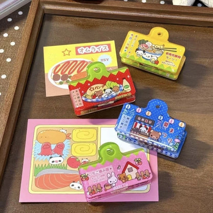 Japanese Cute Cartoon Planner Book Clips Acrylic Lovely Scrapbook Decor Clip School Stationery Supplies