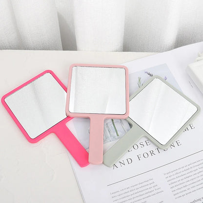 1PC Eyelash Extension Handheld Makeup Mirror Square Makeup Vanity Mirror with Handle Hand Mirror SPA Salon Compact Mirrors