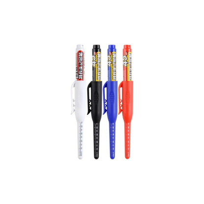 4-40Pcs White/Black/Blue/Red 45mm Deep Hole Marker Pens Long Nib Head Carpenter Pen Waterproof for Measuring Woodworking Offi
