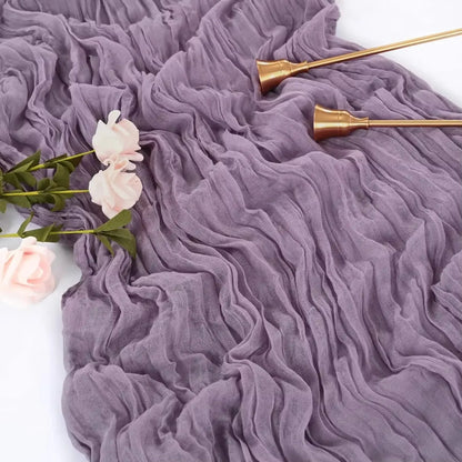 Gauze Table Runner Dinning Decoration 90*300CM Rustic Country Boho Beach Wedding Party Table Decor Christmas Table Runners