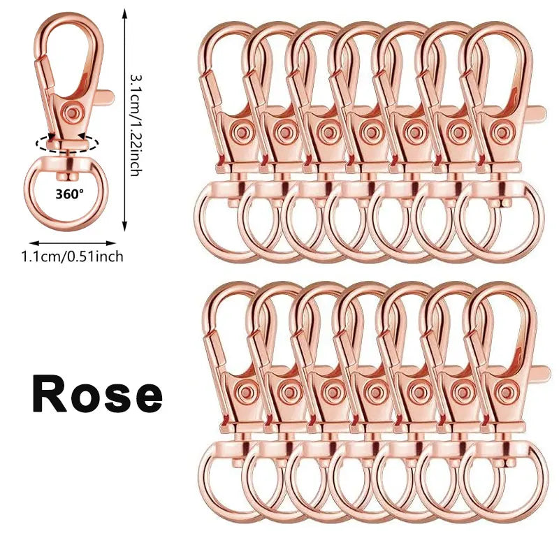 5/10/20PCS Swivel Clasps Lanyard Snap Hooks Key Chain Clip Hook Metal Lobster Claw Clasp for Keychain Sewing Jewelry DIY Craf