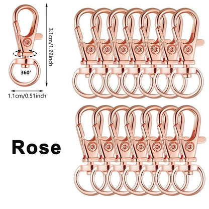 5/10/20PCS Swivel Clasps Lanyard Snap Hooks Key Chain Clip Hook Metal Lobster Claw Clasp for Keychain Sewing Jewelry DIY Craf